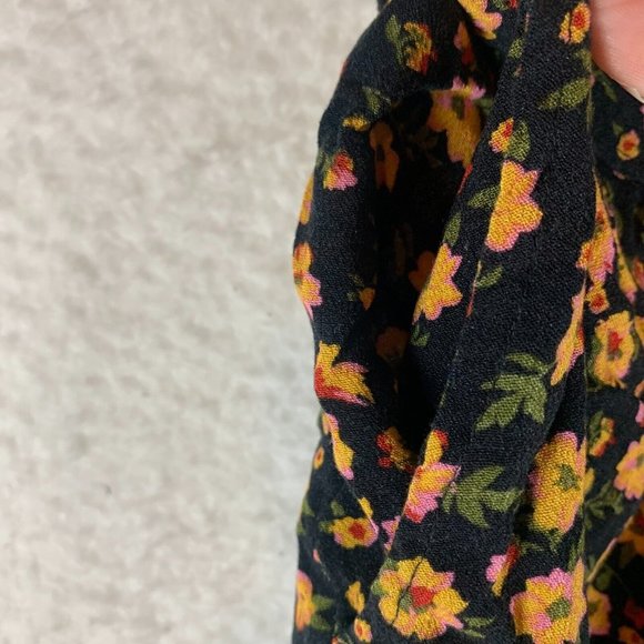 BP. Women's Easy Pleated Shorts In Black Multi Floral Size S Casual Fit NWT 6465 - Picture 3 of 10